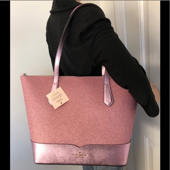 KATE SPADE NEW YORK LOLA GLITTER TOTE pink - Picture 3 of 6